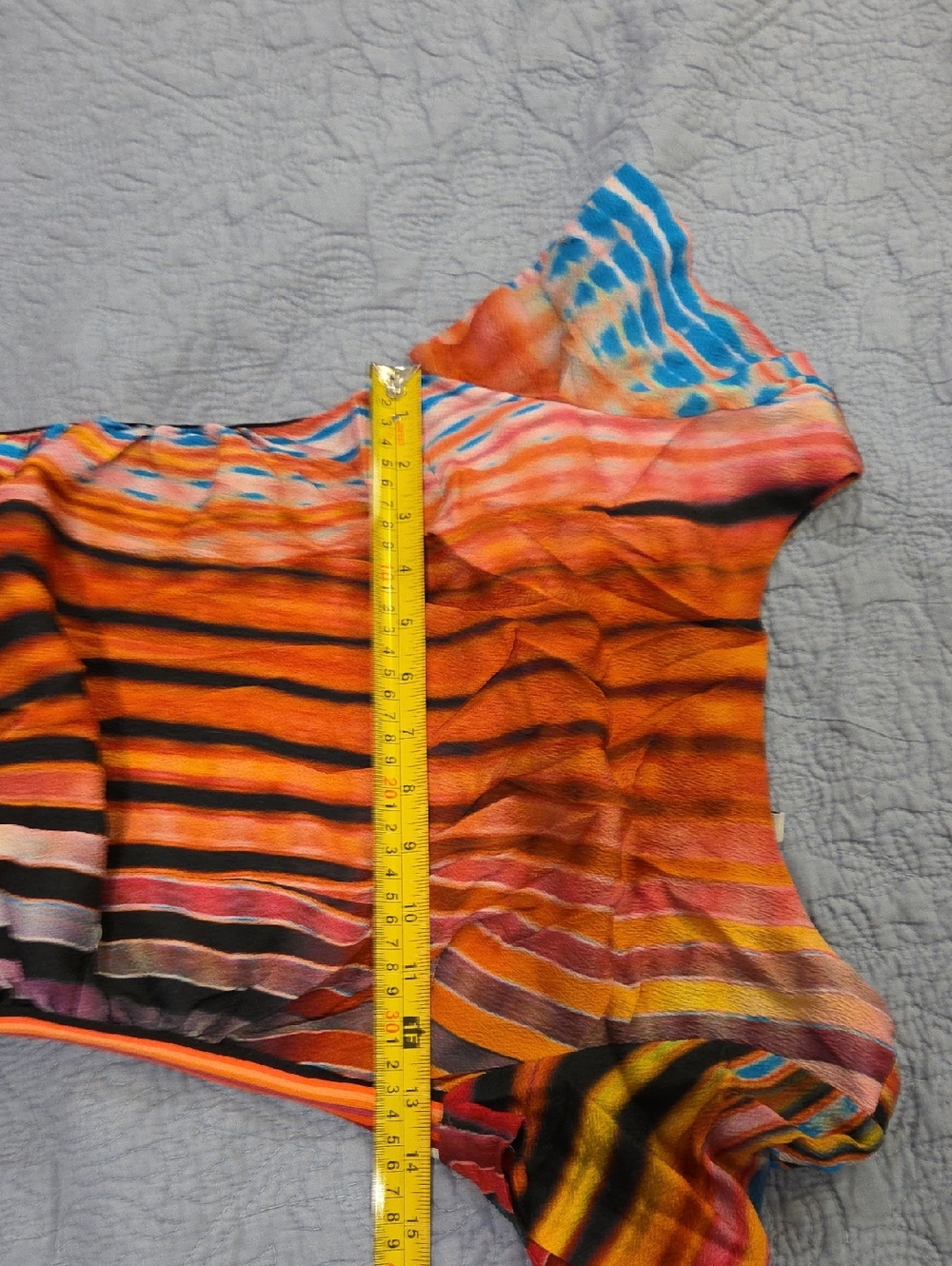 Tracy Reese Silk Multicolor Striped Women’s Dress Vibrant Orange & Blue Size 4! - Picture 8 of 10